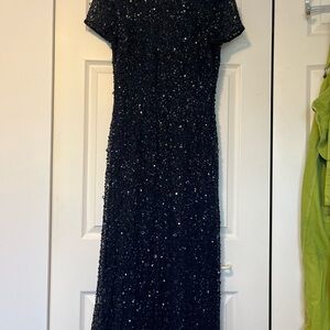 Adrianna Papell Navy Sequin Dress
